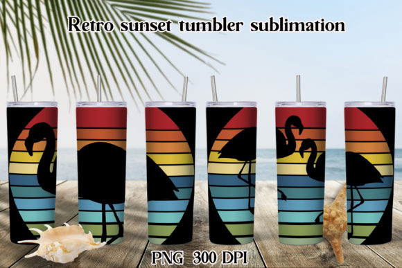 Download Retro Sunset Tumbler Sublimation Design - Tumbler sublimation Collection