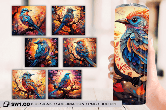 Download 3D Mandala Bird Tumbler Sublimation Wrap - Tumbler sublimation Collection