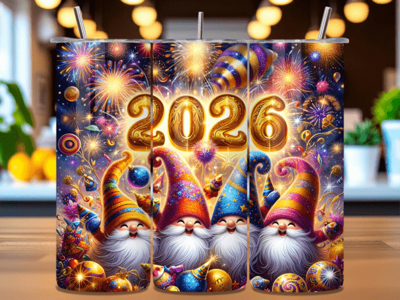 Download New Year Gnomes Fireworks Tumbler Wrap - Fireworks tumbler Collection