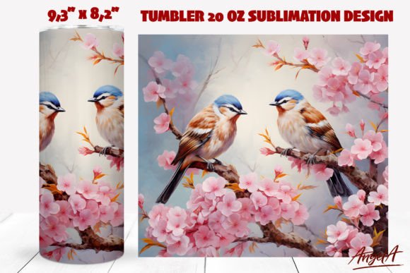Download Bird Tumbler Sublimation Wrap / Spring - Tumbler sublimation Collection