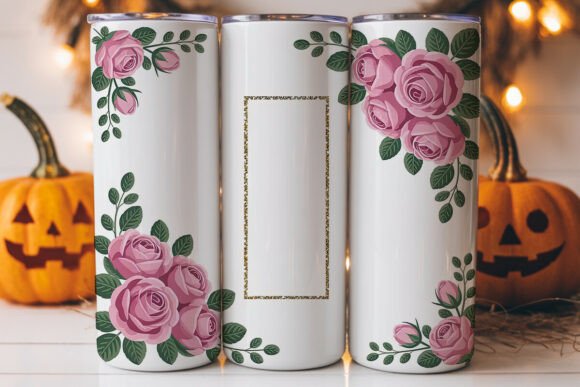 Download Pink Rose Personalized Tumbler Wrap - Personalized tumbler Collection