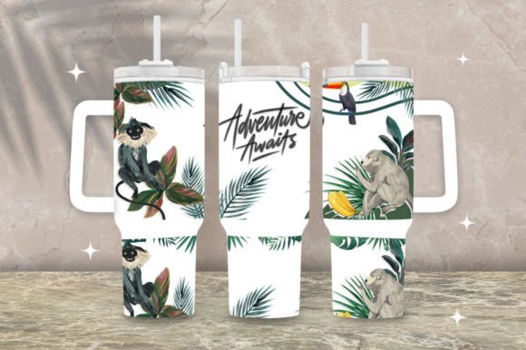 Download Stanley 40 Oz Tropical Tumbler Wrap Png - Tropical tumbler wrap Collection