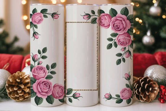 Download Pink Rose Personalized Tumbler Wrap - Personalized tumbler Collection