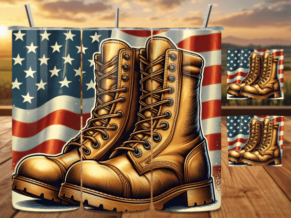 Download Veteran Combat Boots USA Tumbler Wrap - Usa tumbler Collection