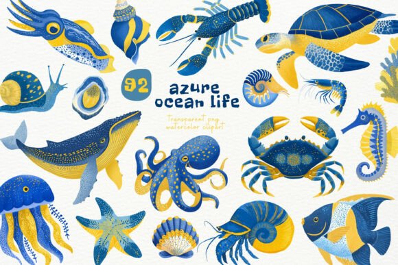 Download Azure Ocean Life PNG Clipart - Ocean life Collection