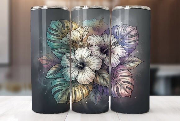 Download Hibiscus Monstera Tropical Tumbler Wrap - Premium Bundle