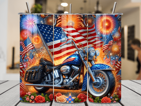 Download Patriotic Motorcycle Fireworks Tumbler - Fireworks tumbler Collection