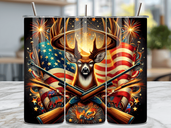 Download Hunting Deer Flag USA Fireworks Tumbler - Fireworks tumbler Collection