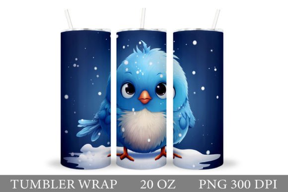 Download Cute Winter Bird Tumbler Sublimation - Tumbler sublimation Collection